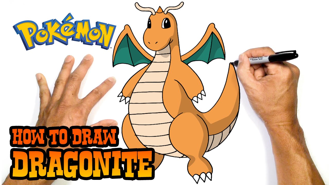 1280x720 How To Draw Dragonite Pokemon