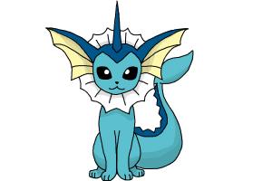300x200 How To Draw Vaporeon From Pokemon