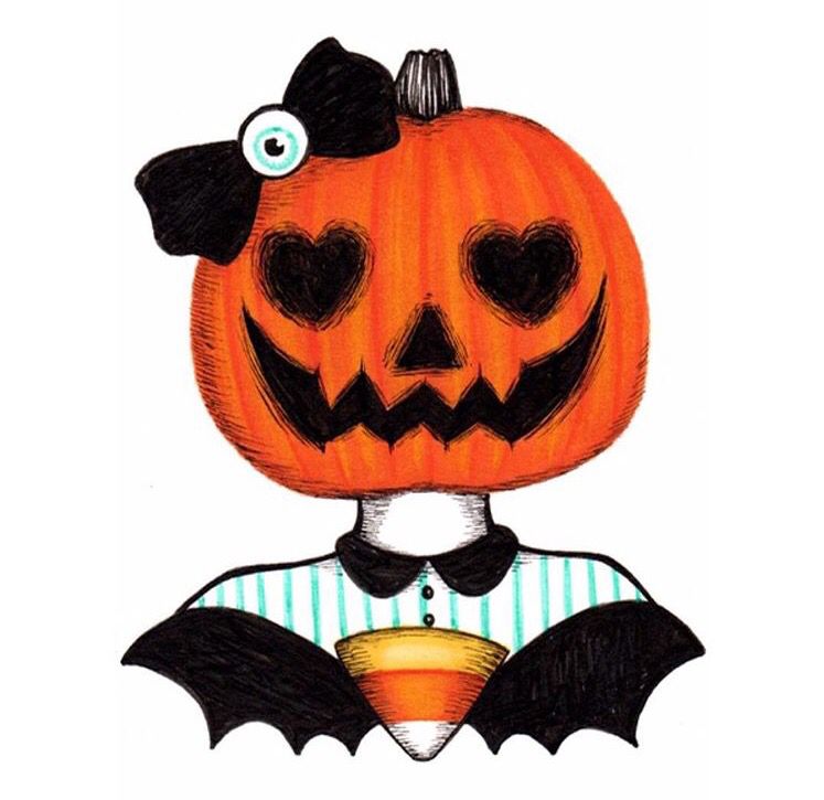 747x725 Cute Pumpkin Girl Skin Ink