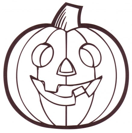 438x441 Drawings For Halloween Pumpkins Free Pumpkin Line Drawing Download