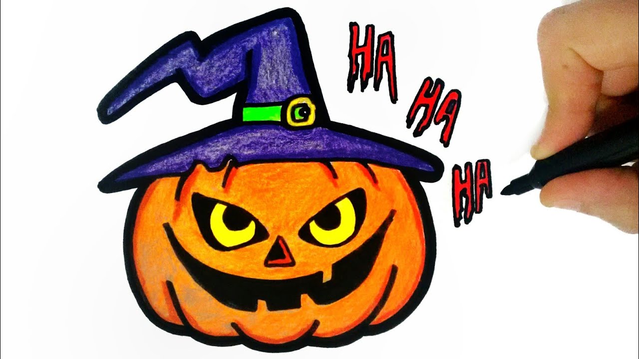 1280x720 How To Draw A Halloween Pumpkin