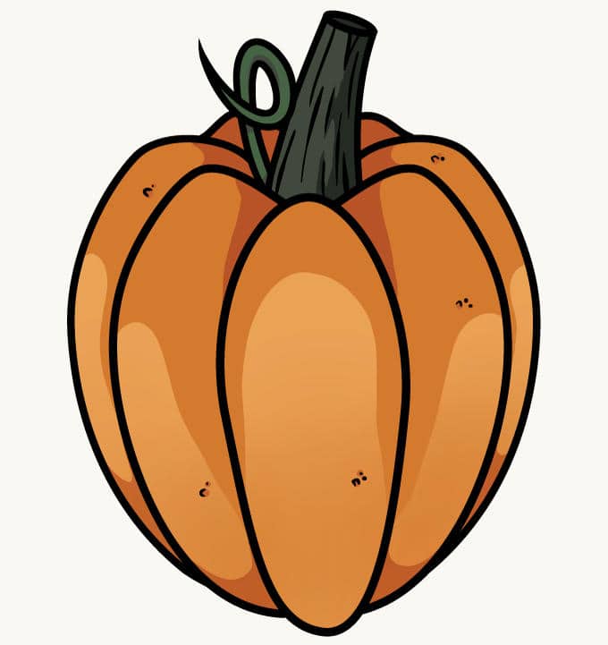 680x721 How To Draw A Pumpkin Easy Drawing Guides