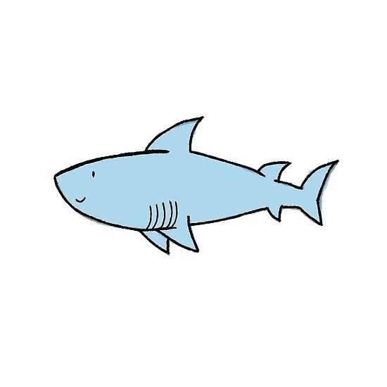 550x550 Shark Simple Drawing Shark