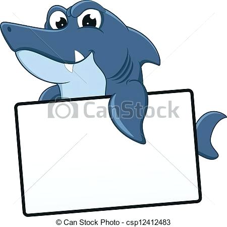 450x449 cool shark drawings cool shark with blank sign hammerhead shark
