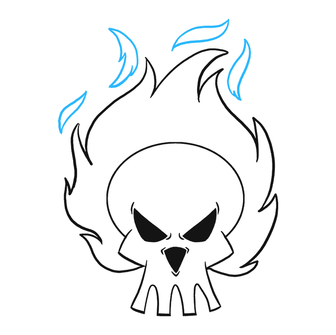 680x678 Huge Collection Of 'fire Skull Drawing' Download More Than