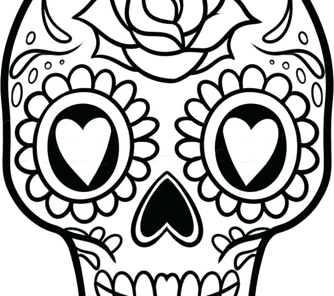 678x600 Skull Drawings Easy