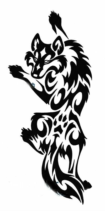 400x798 awesome wolf tatoos tribal wolf tattoo