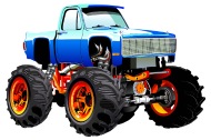 190x126 Cool Jeep Suv Monster Truck Car Vector Cartoon Art Iphone