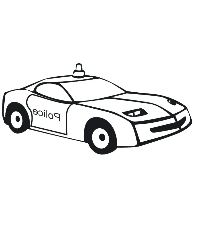 800x946 Police Car Coloring