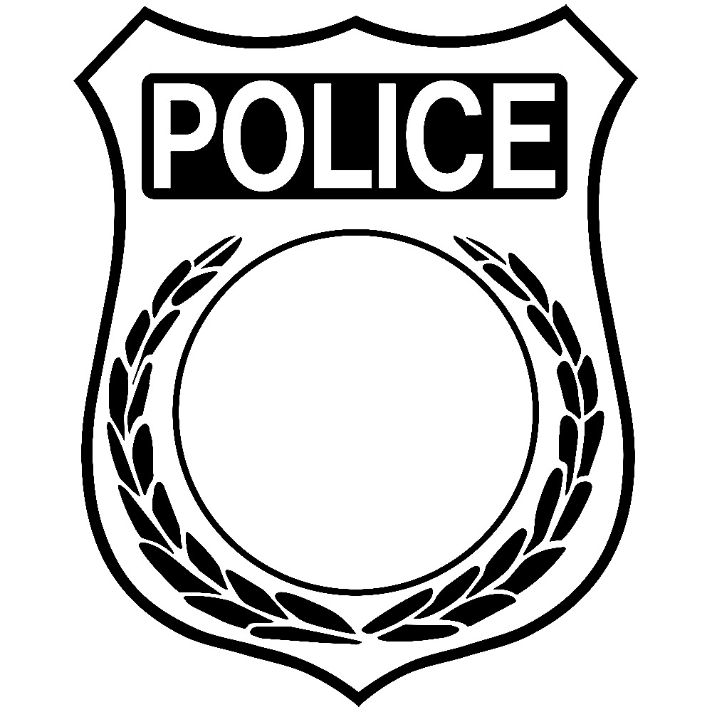 1000x1000 How To Draw A Police Badge Group With Items