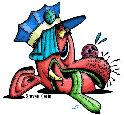 400x371 Cop Drawing From Disfigured Night