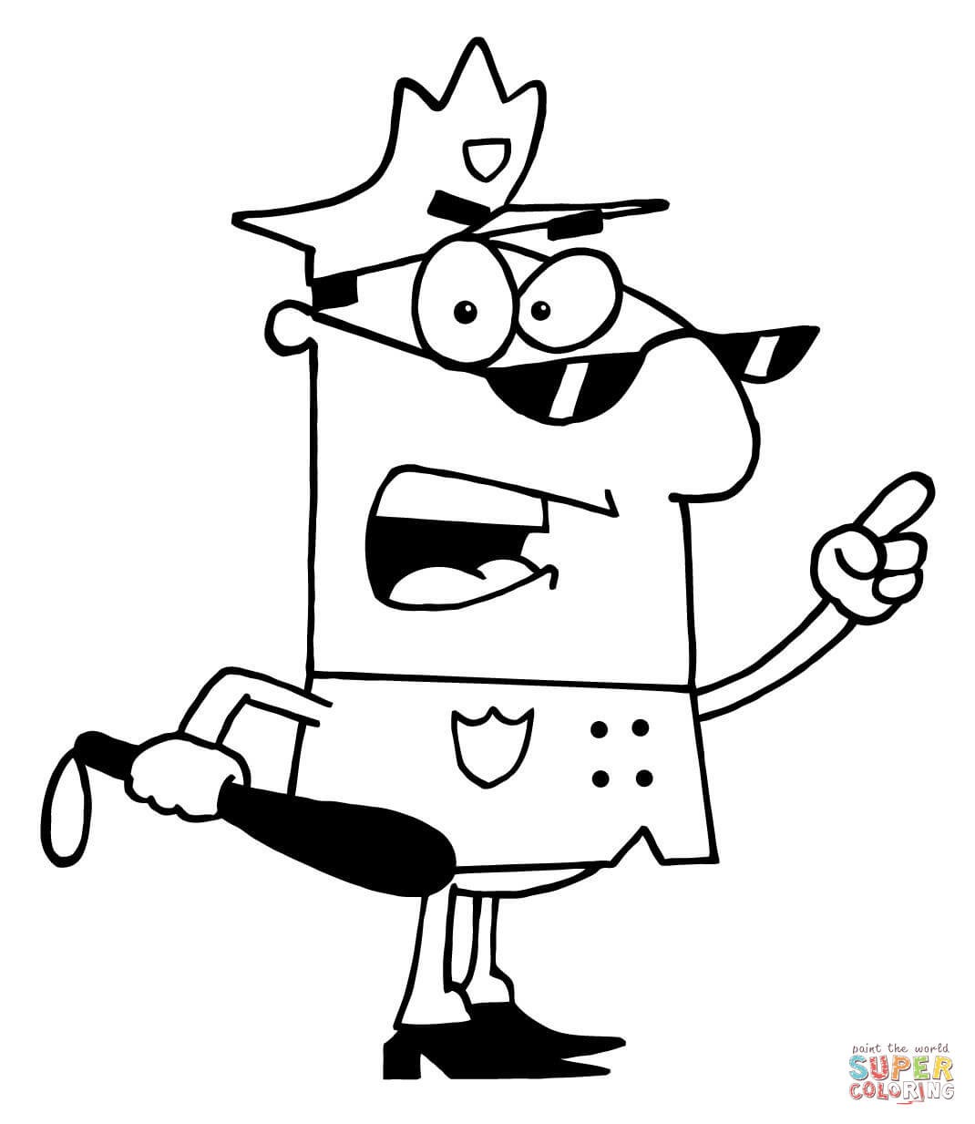 1070x1233 Police Hat Coloring