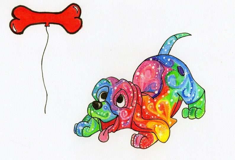 794x542 Fox And The Hound Rainbow Copper Print Etsy