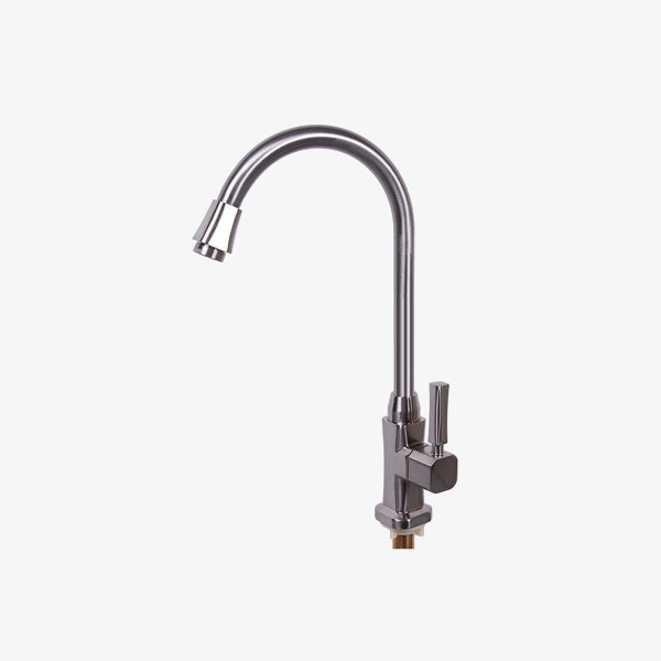 600x600 Single Cold Kitchen Faucet Can Be Rotated A Full Copper Wire
