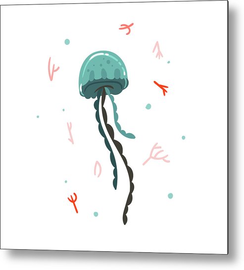 493x546 Hand Drawn Vector Abstract Cartoon Graphic Summer Time Underwater