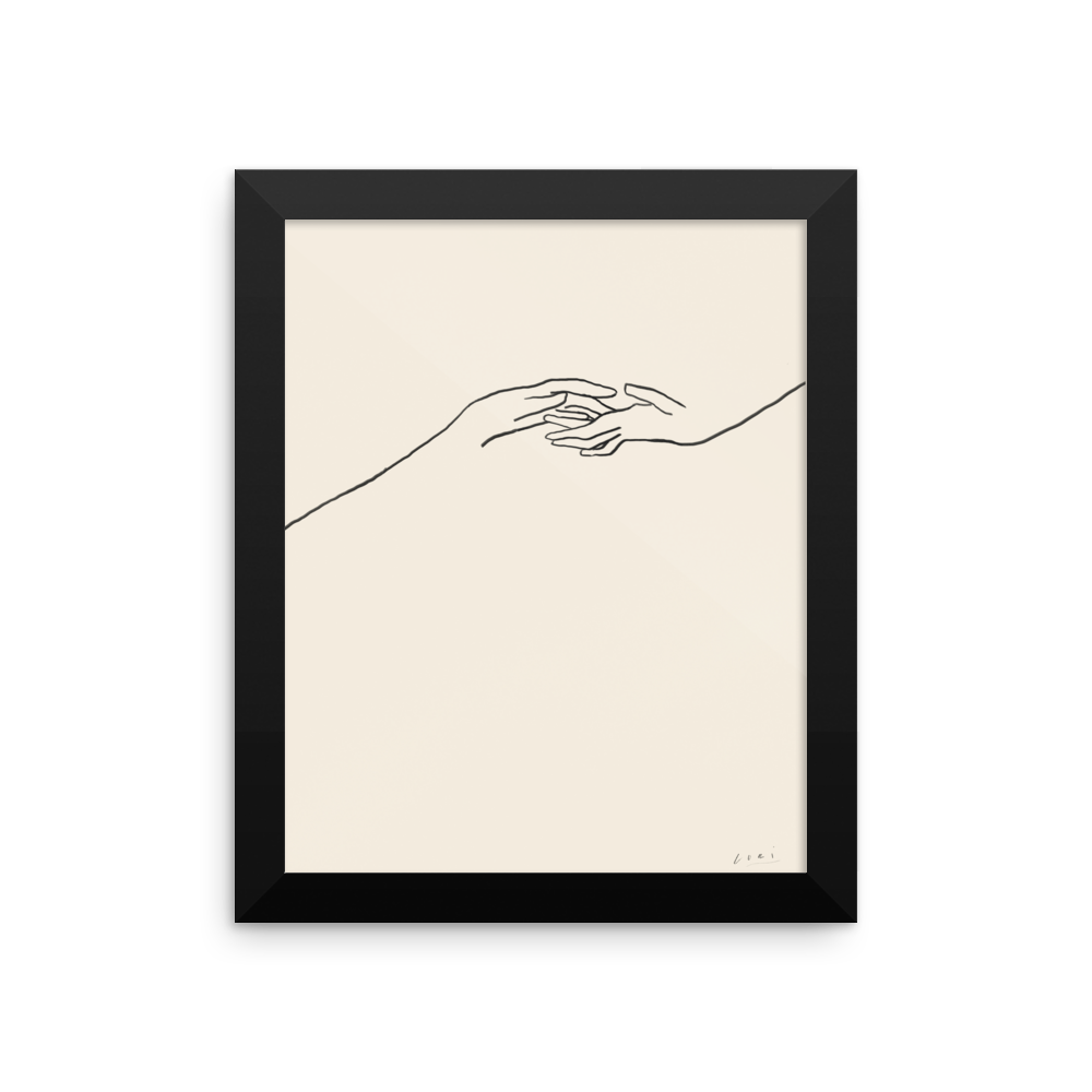 1000x1000 The First Touch Fine Art Print Coral Monday