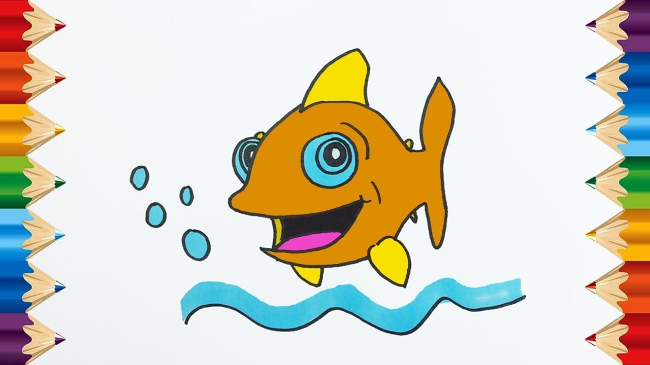 1280x720 How To Draw Fish Coloring Pages