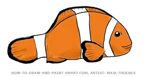 474x251 How To Draw A Fish Drawing Fish Drawings, Drawings, Painting