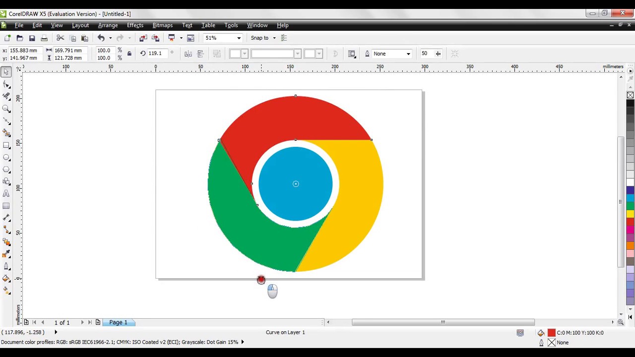 1280x720 How To Make Google Chrome Logo In Corel Draw