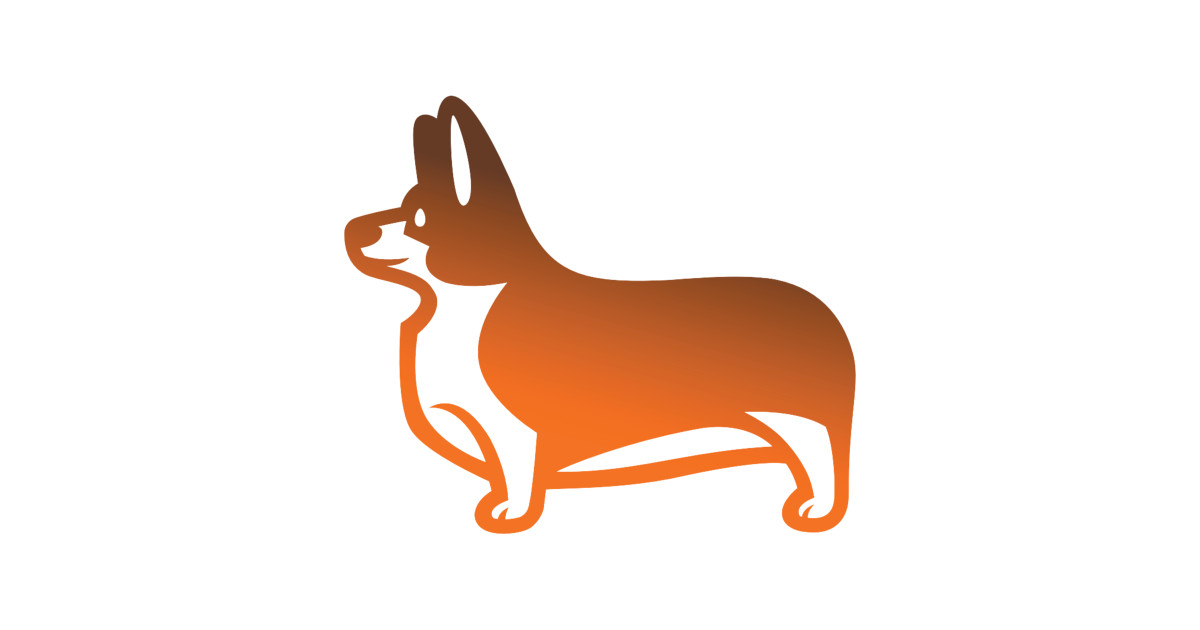 1200x630 colorful drawing of standing welsh corgi