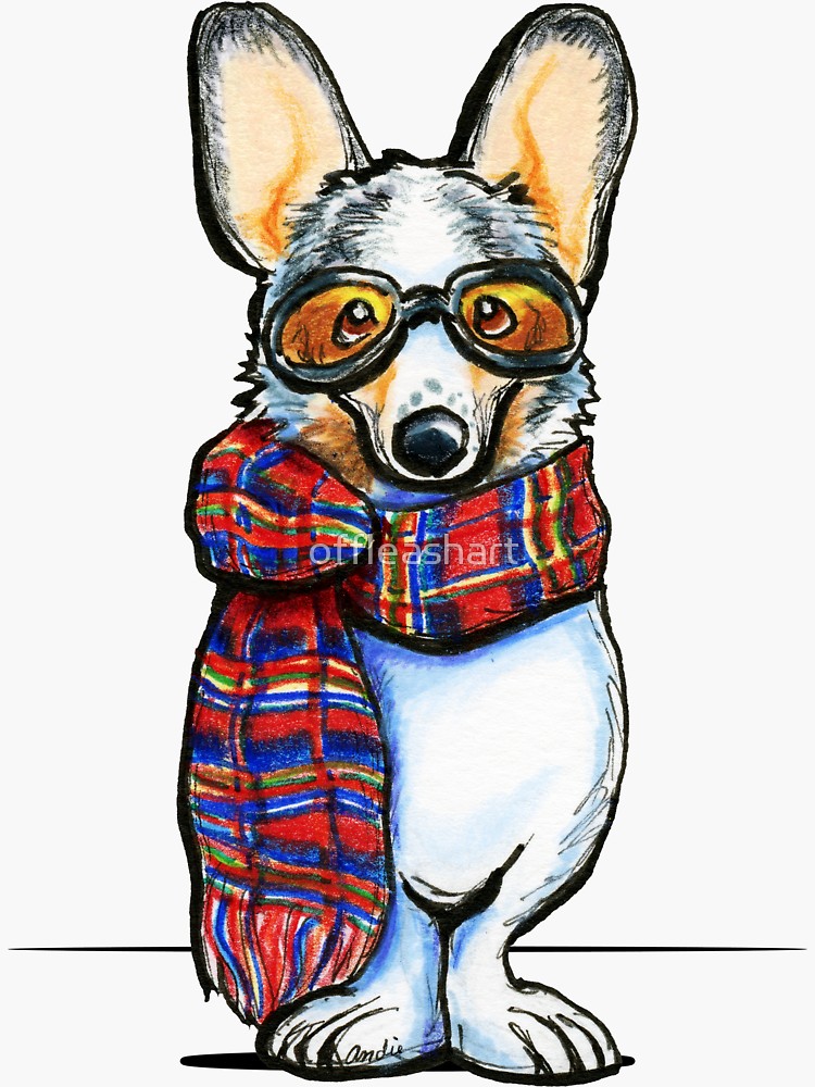 750x1000 Cool Corgi Sticker