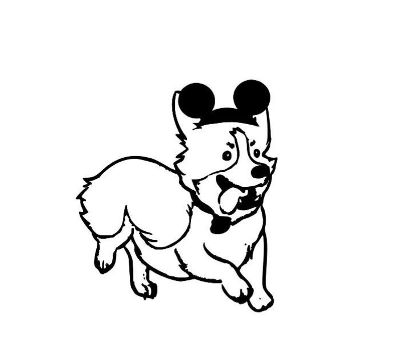 794x727 Disney Corgi Decal Etsy