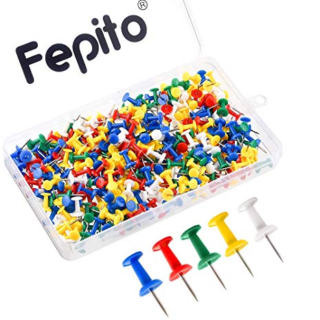 466x466 Fepito Pcs Drawing Push Pins Map Thumb Tacks Multi Colored