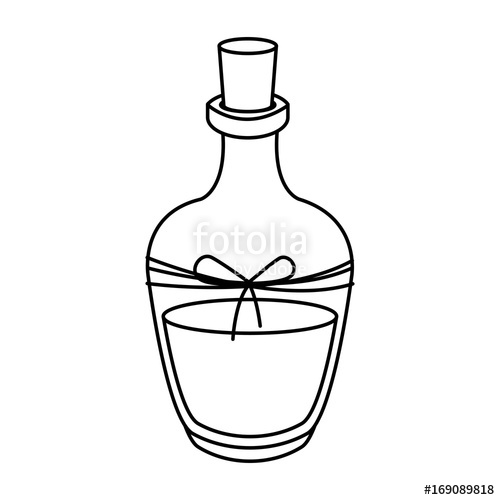 500x500 cosmetic bottle with cork and ribbon bow spa center related icon