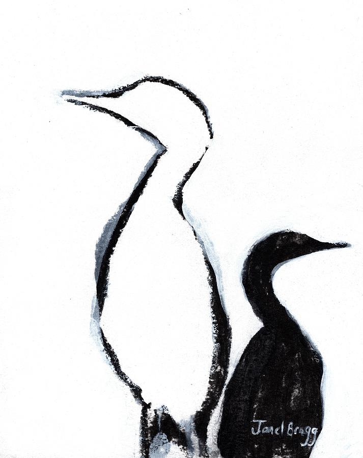 713x900 cormorants in port townsend painting