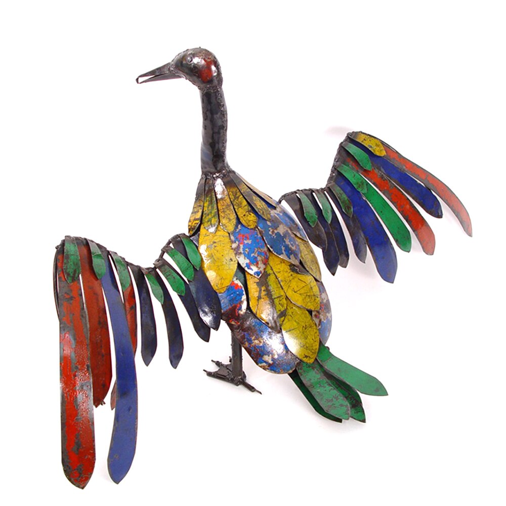 1000x1000 recycled metal cormorant outdoor garden decor mbare ltd