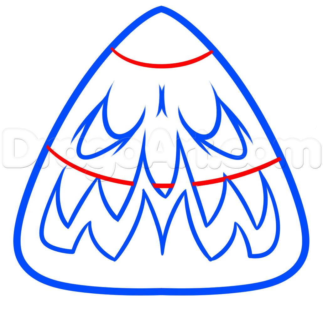 1031x986 Draw A Halloween Candy Corn, Step