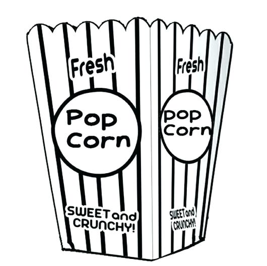 530x527 Drawing Of Popcorn Popcorn Drawing Png