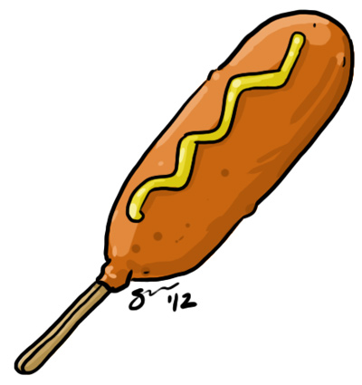 400x425 Drawings Of Food Corn Dog Alexander Shen