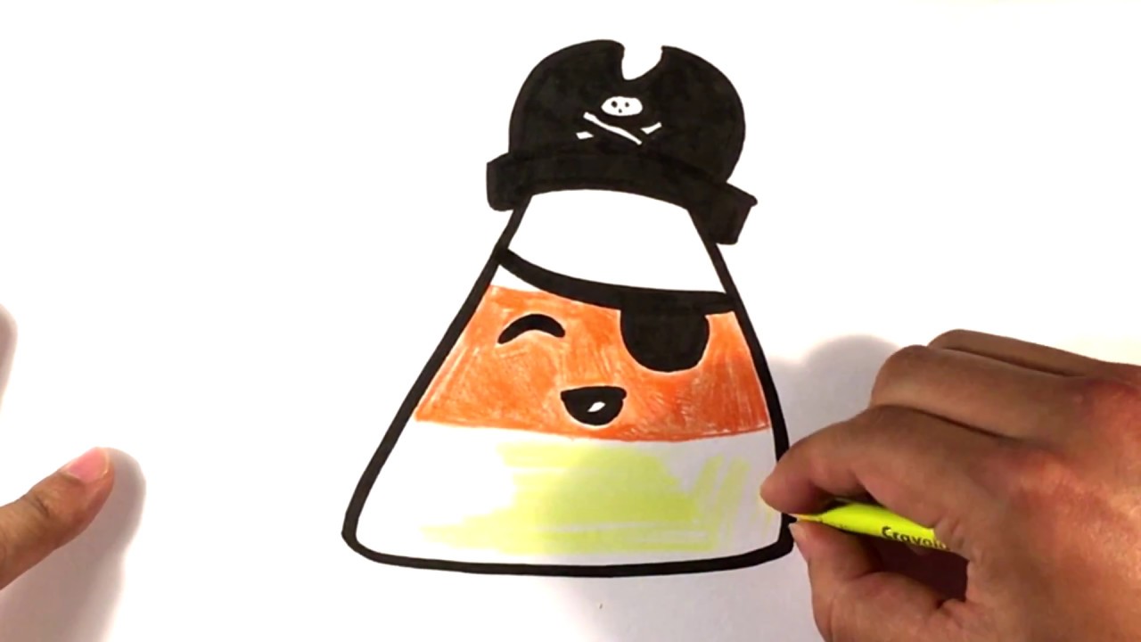 1280x720 How To Draw Cute Candy Corn Pirate Version