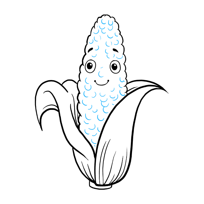 680x678 How To Draw A Corn Cob