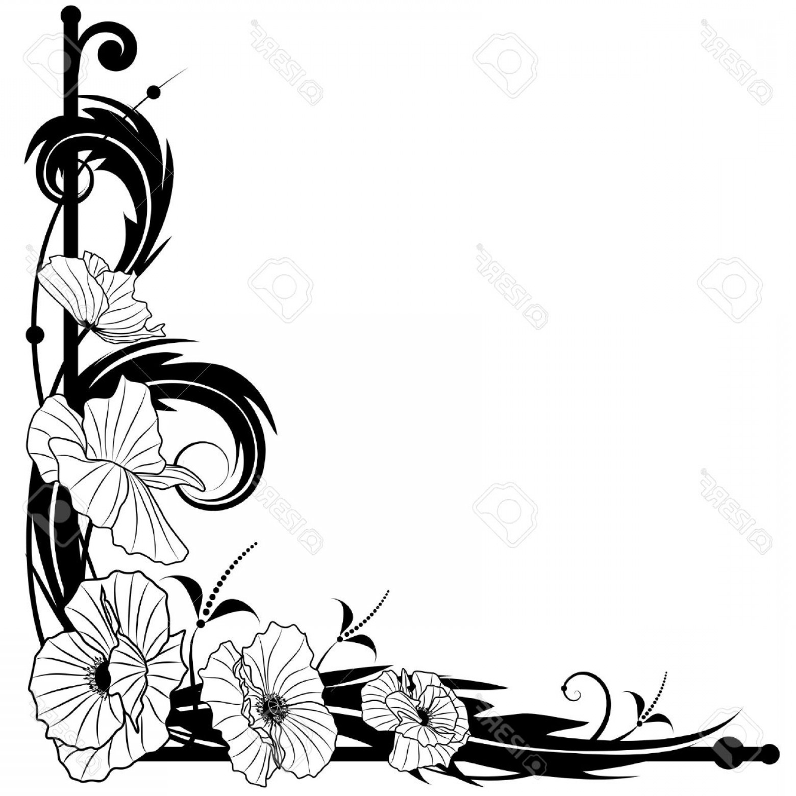 1560x1560 Drawings Of Vintage Vector Frame Corners Geekchicpro