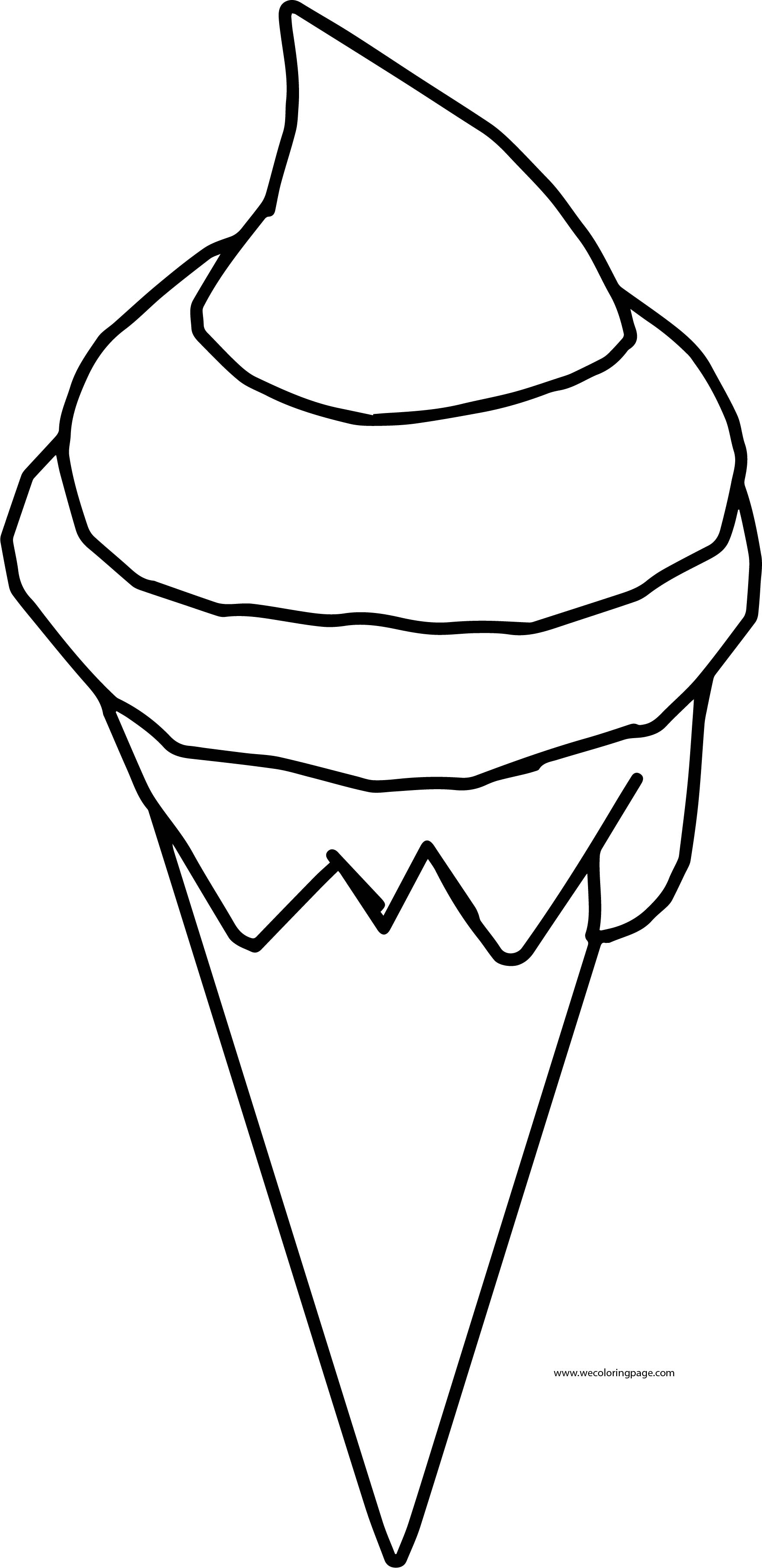 1761x3622 Ice Cream Cornet Cartoon Coloring