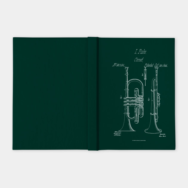 630x630 Vintage Cornet Patent Drawing
