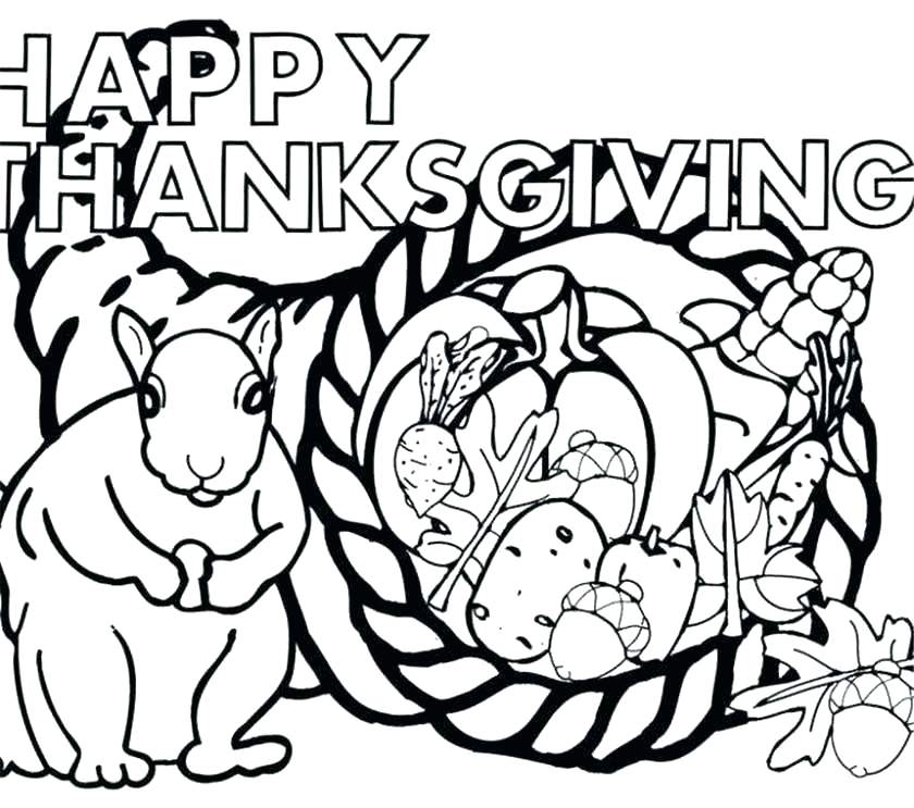 840x743 Cornucopia Coloring Pages