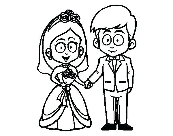 600x470 Bride And Groom Coloring Pages