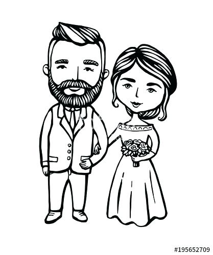 417x500 Bride And Groom Coloring Pages