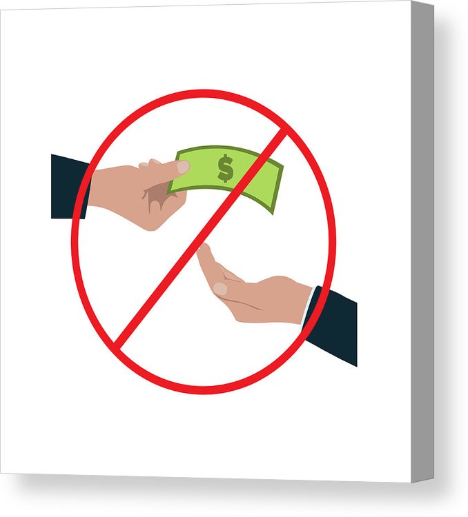 678x750 stop corruption vector flat illustration canvas print canvas