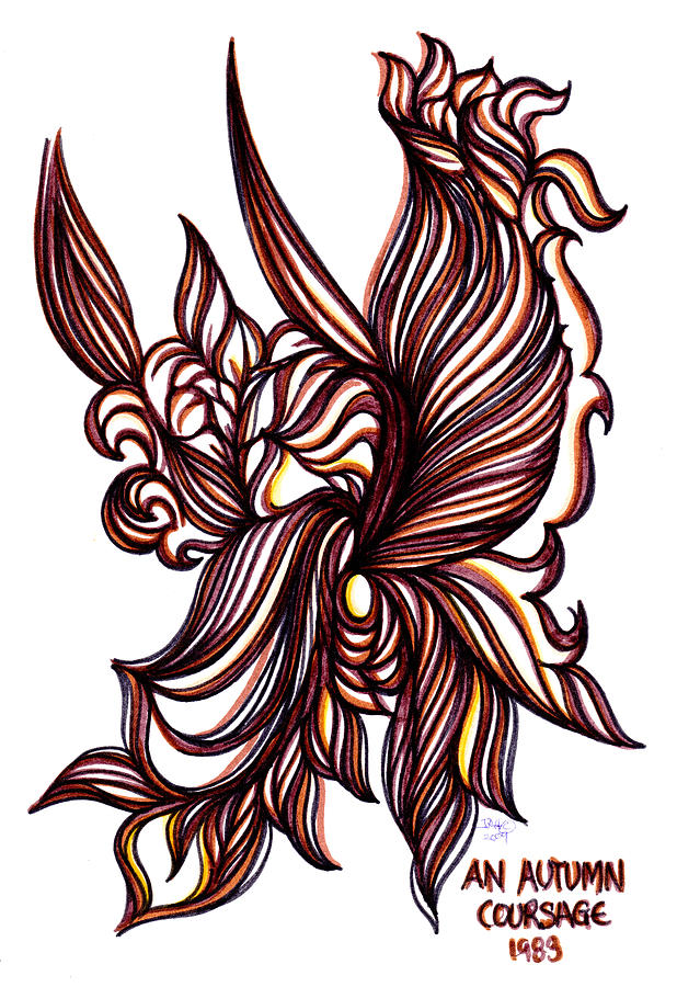 639x900 An Autumn Corsage Drawing