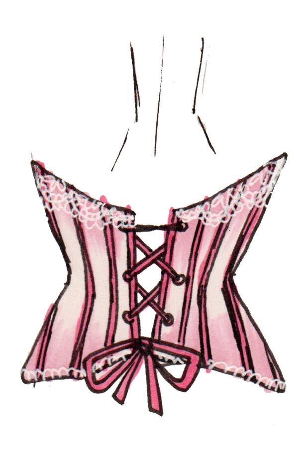 619x928 How To Draw Corset