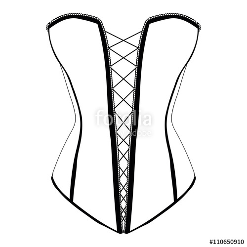 500x500 corset with lacing, piece corset icon stock image and royalty