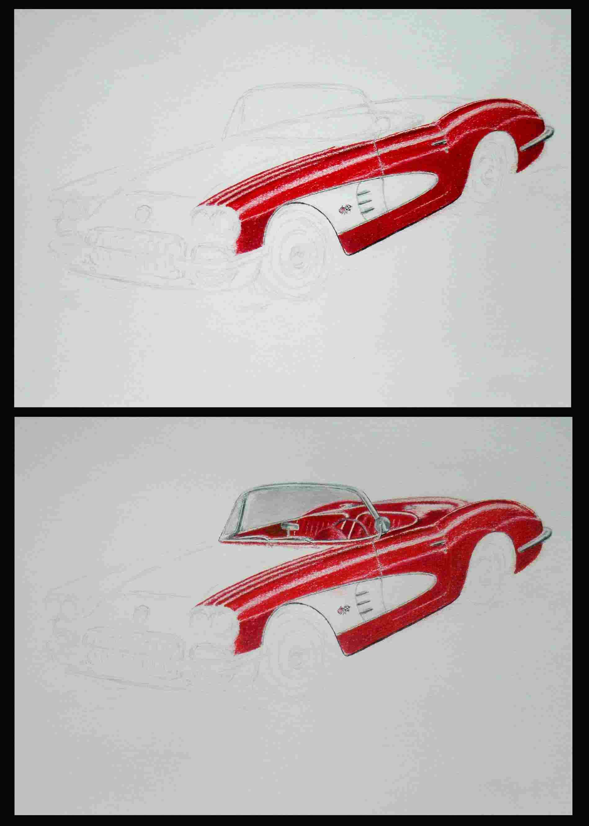 1899x2663 rhyoutubecom how beginner easy corvette drawing to draw a car vlf