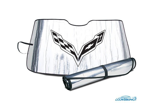 600x400 corvette windshield roll up sun shield wemblem