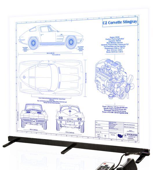 570x587 Chevrolet Corvette Stingray Laser Engraved Wall Art Poster Etsy