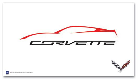 528x302 Corvette Outline Art Poster