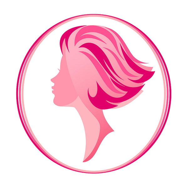 600x600 Woman Profile Abstract Design Concept For Beauty Salon, Massage